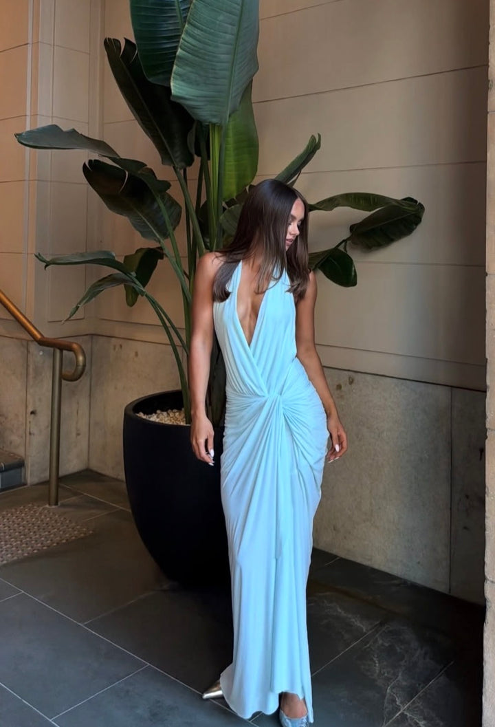 Clementine Twist Dress (Artic Blue)