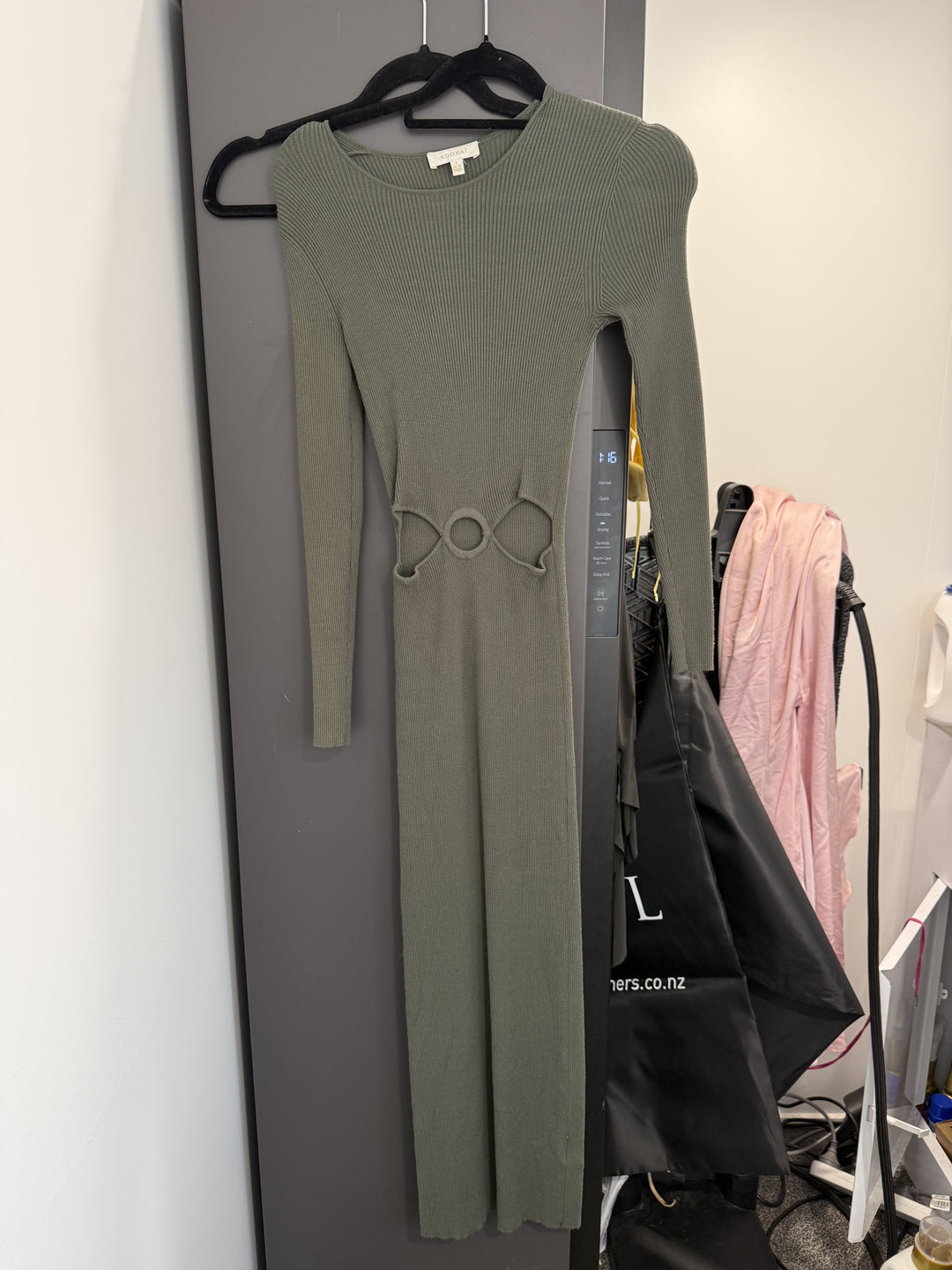 Lola Long Sleeve Cut Out (Thyme) FOR SALE Kookai