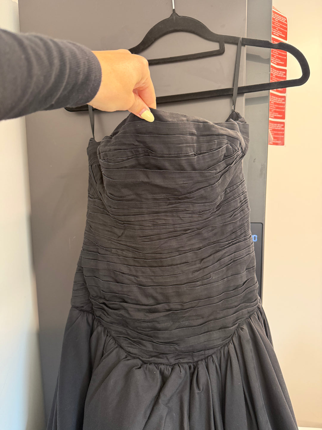 Violette Bubble Hem Maxi Dress (Black) FOR SALE