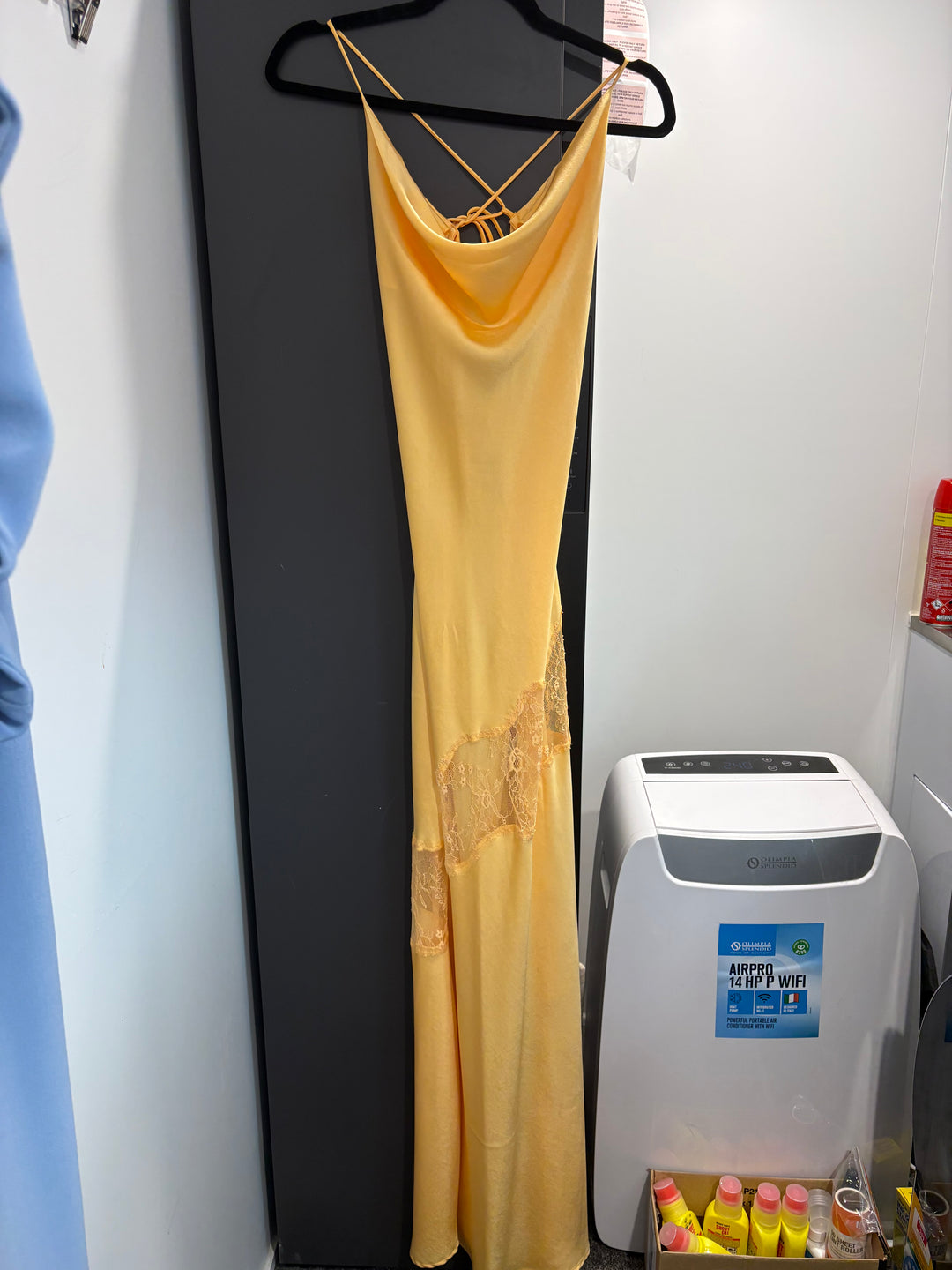 Chandra Lace Detail Dress (Yellow) FOR SALE