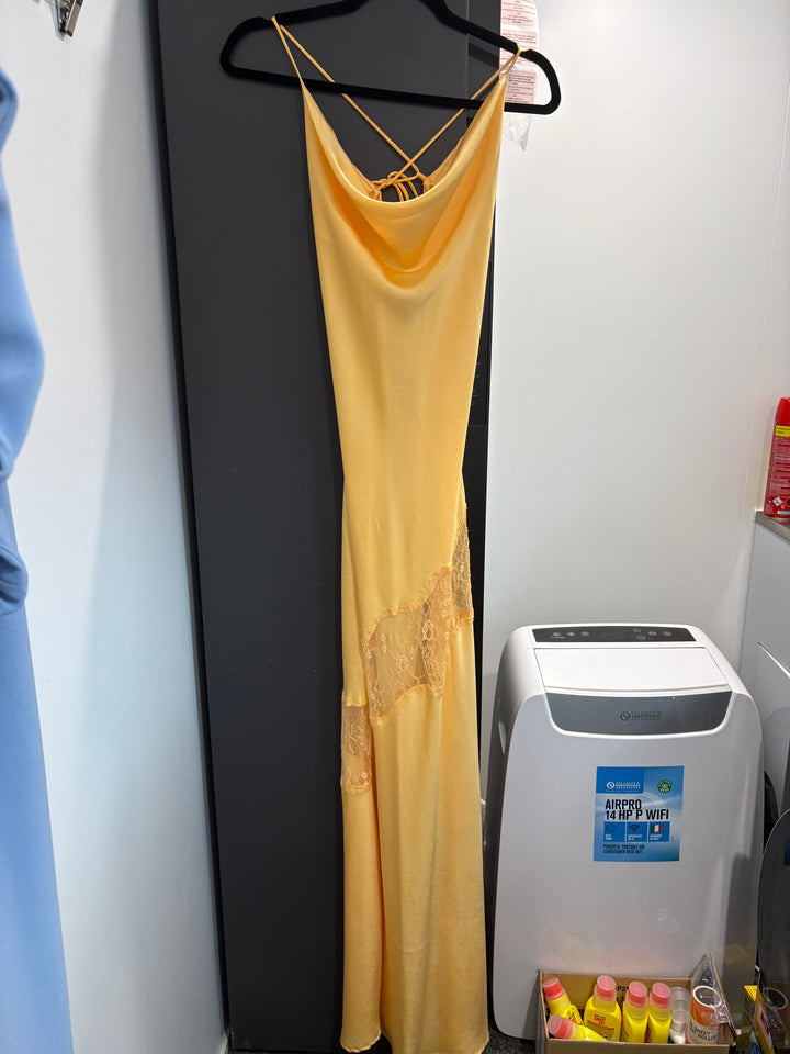 Chandra Lace Detail Dress (Yellow) FOR SALE