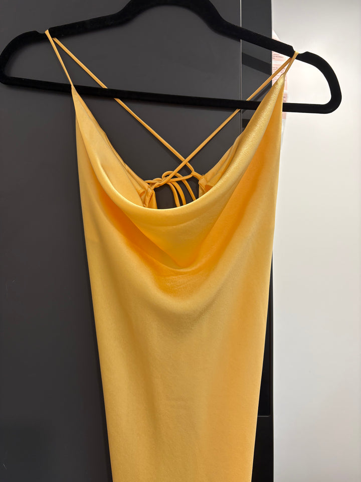 Chandra Lace Detail Dress (Yellow) FOR SALE