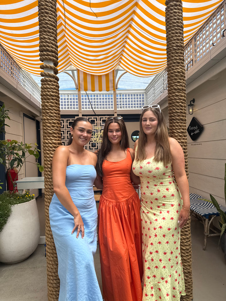Daisy Chain Dress (Orange) - First Date Rentals