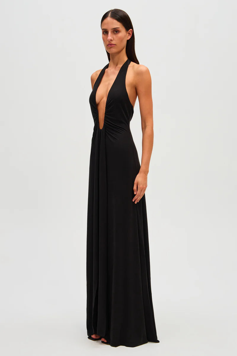 Jennifer Cupro Maxi (Black) - First Date Rentals