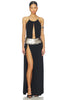 Belted Belt Maxi Dress (Black)