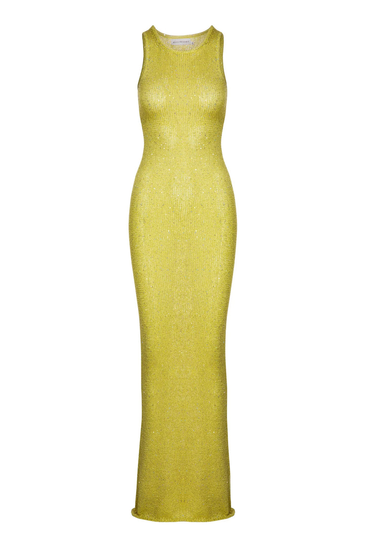 Natalia Dress (Chartreuse Yellow) - First Date Rentals