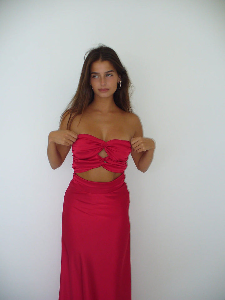 Inka Gown (Wine) - First Date Rentals