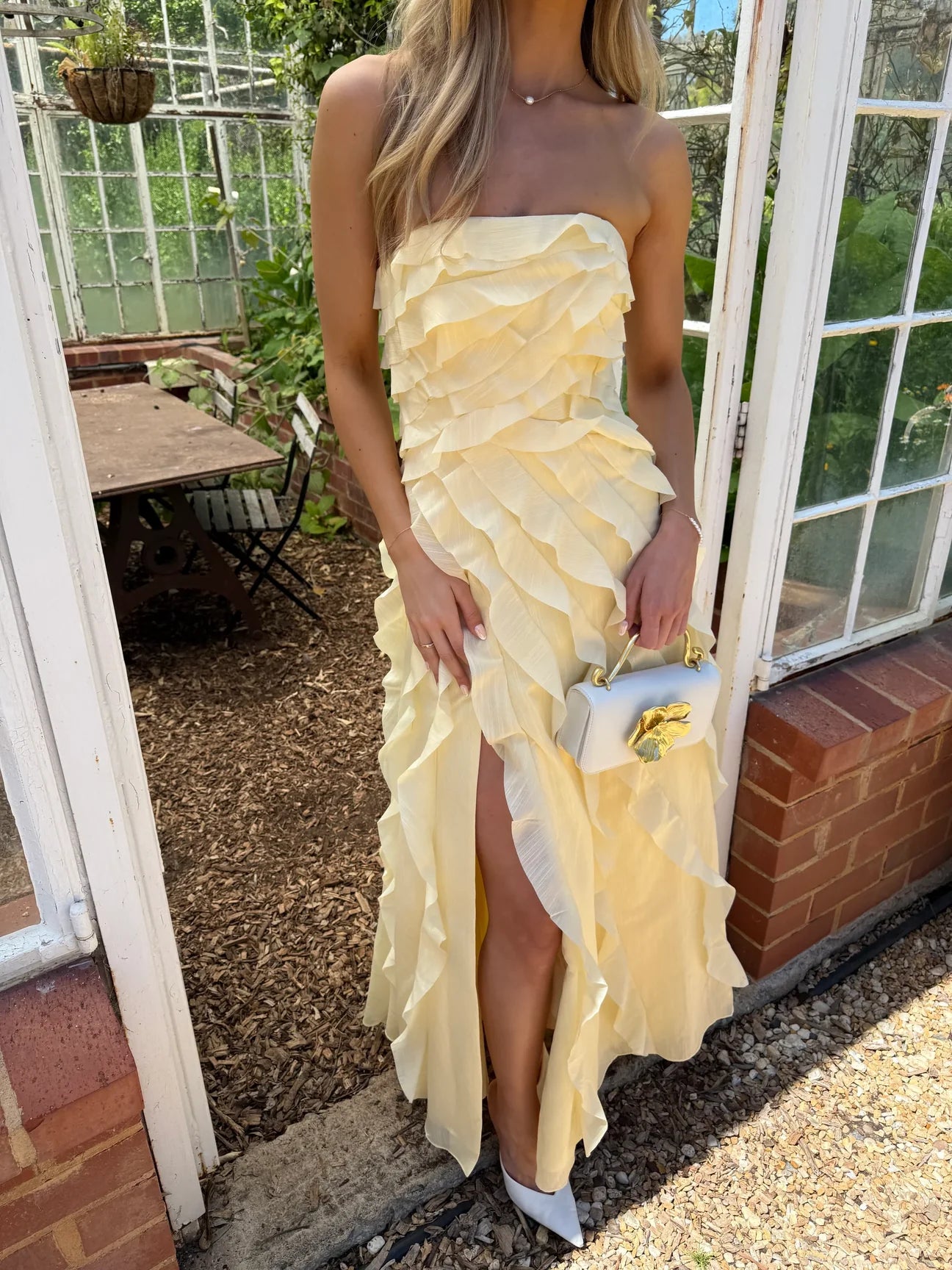 Allairie Gown (Butter Yellow) - First Date Rentals