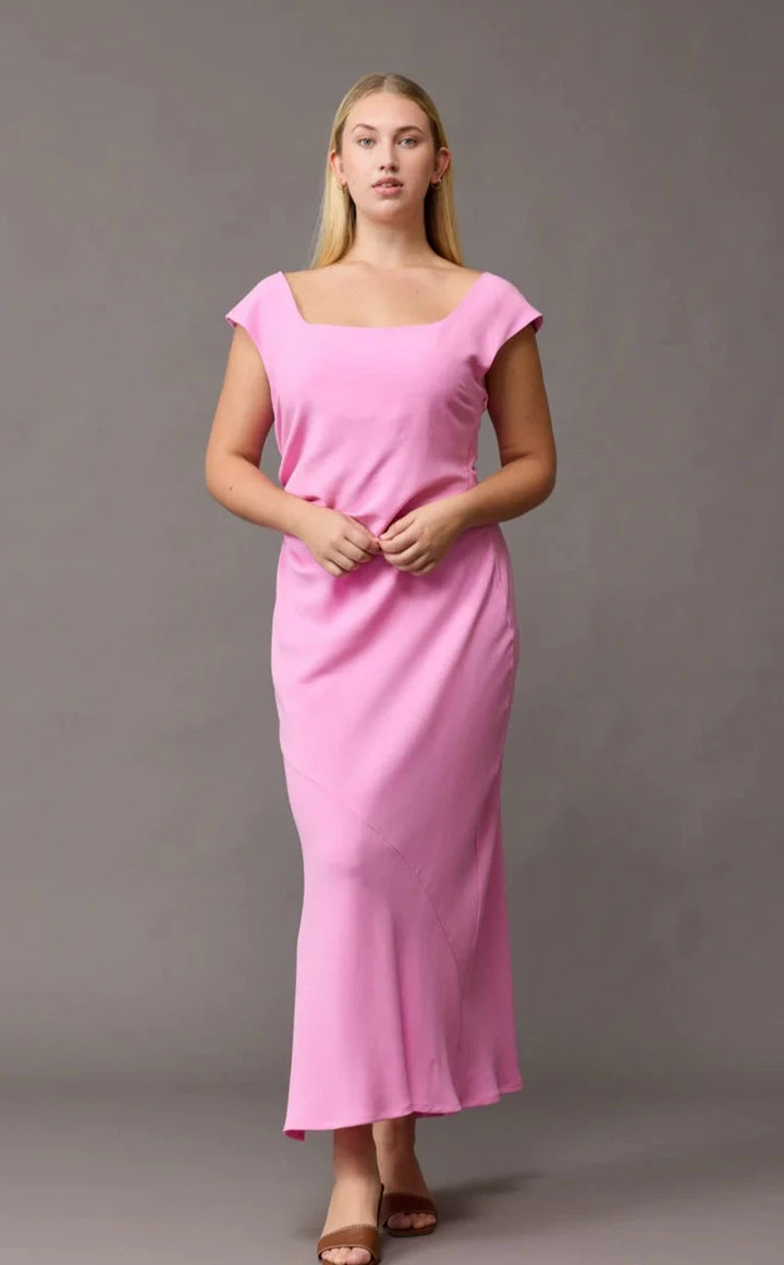 Cameron Dress (Pink) - First Date Rentals
