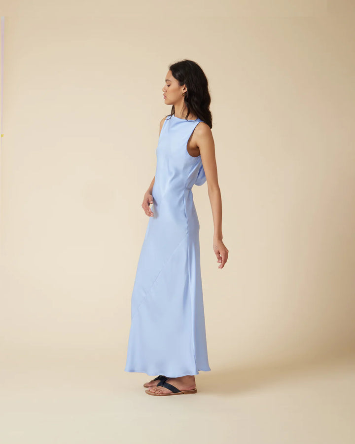 Firebird Cowl Gown (Blue) - First Date Rentals