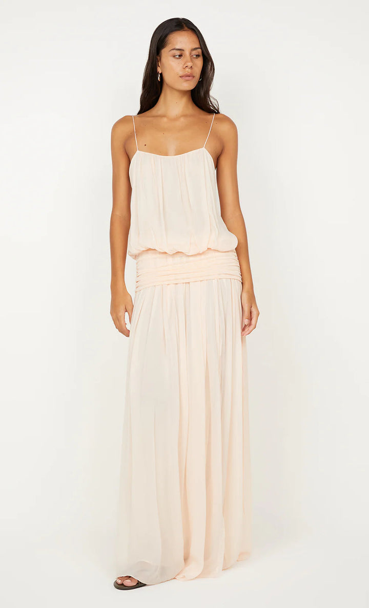 Camille Blouson Dress (Peach)