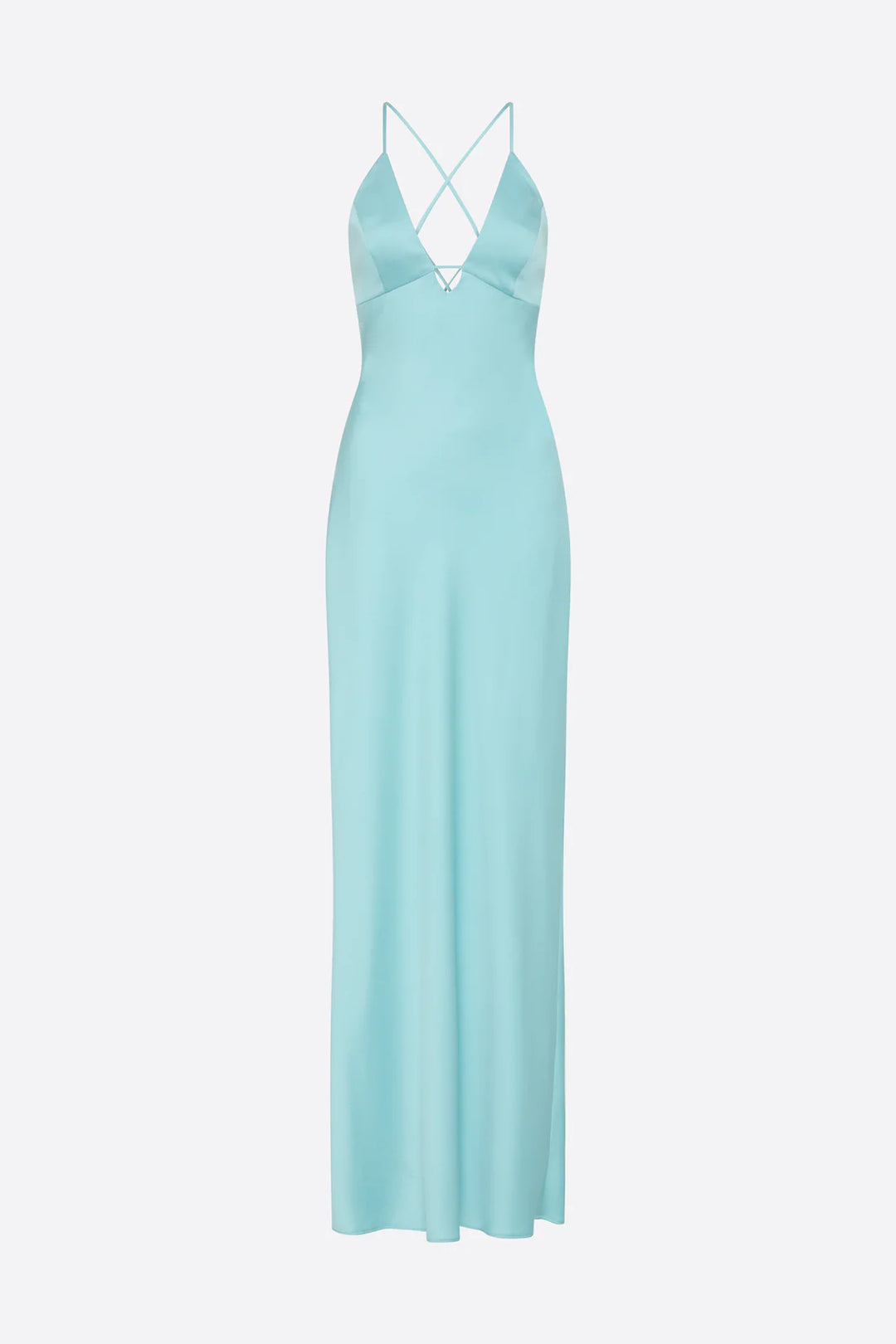 Time to Shine Slip Dress (Sky Blue) - First Date Rentals