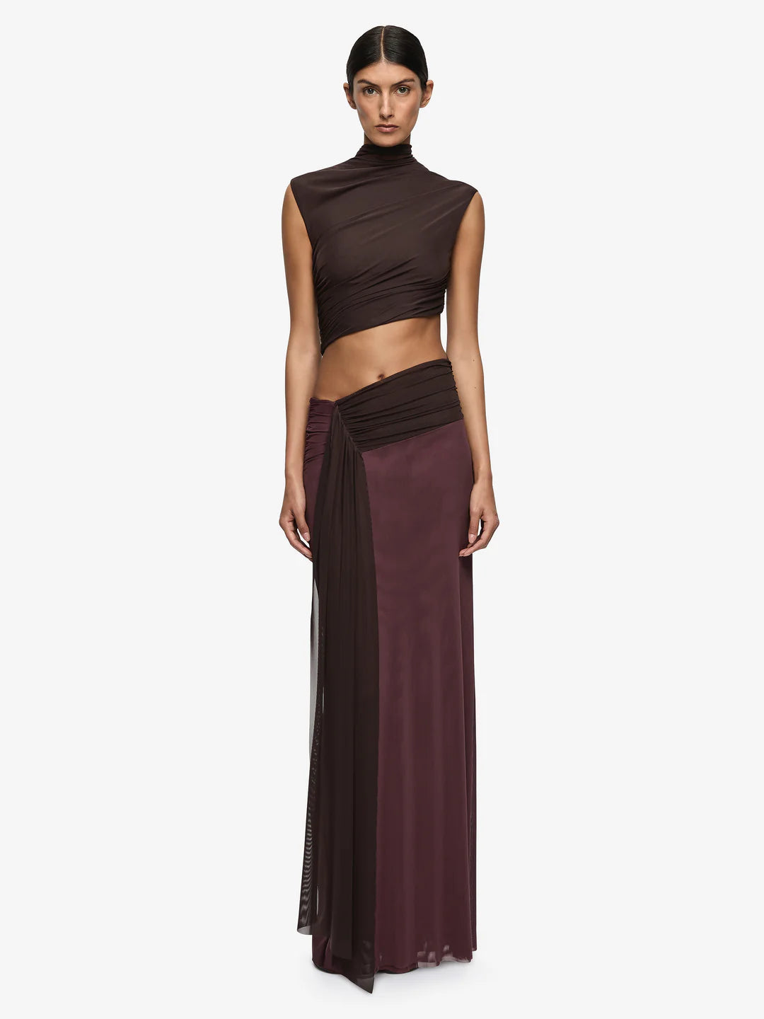 Conni Asym Midi (Aubergine/ Brown)