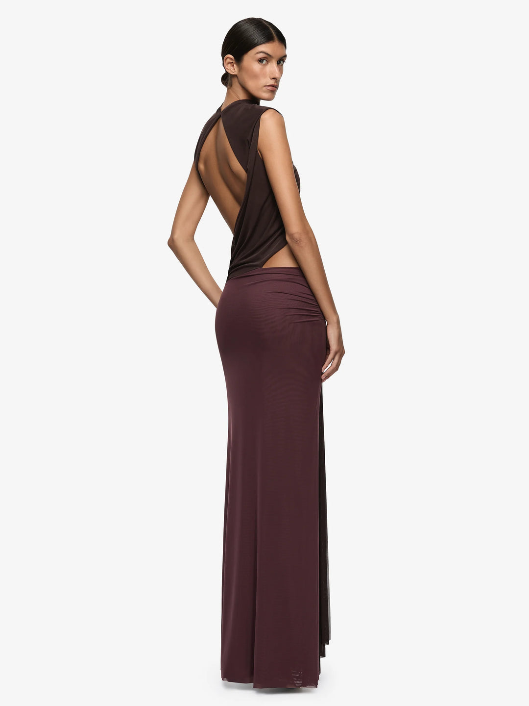Conni Asym Midi (Aubergine/ Brown)