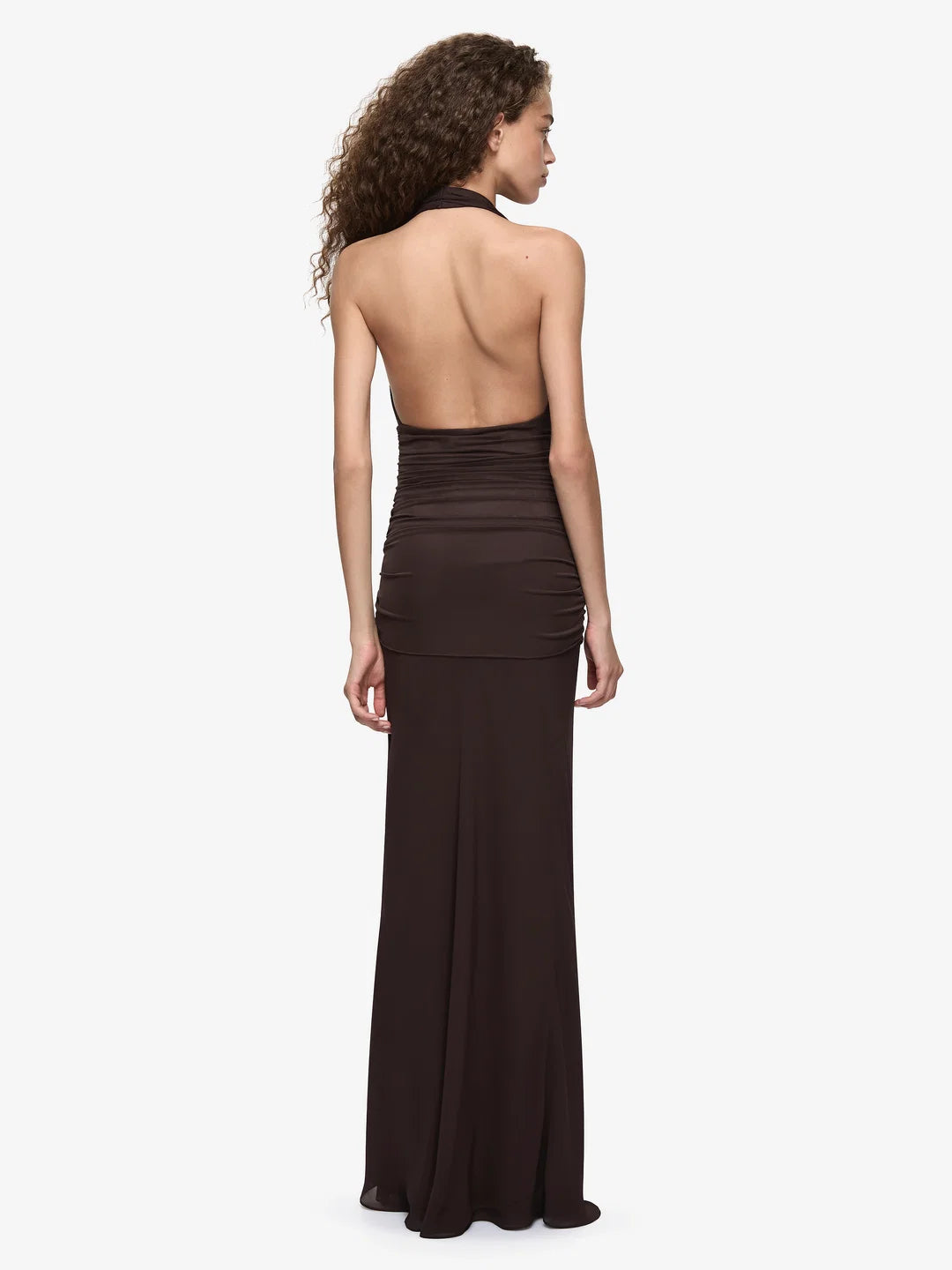 Cassis Drape Dress (Milk Chocolate)