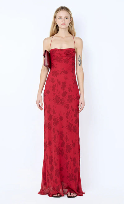 Ruby Slip Maxi Dress (Cherry)