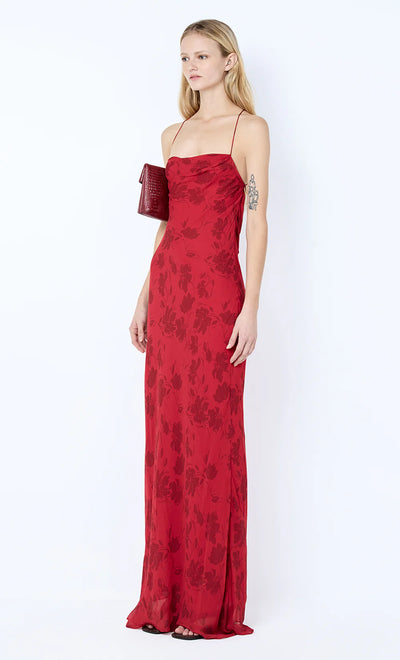 Ruby Slip Maxi Dress (Cherry)
