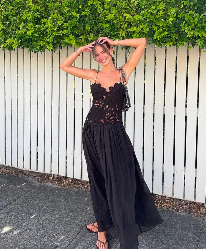 Steph First Date Stephanie Maxi Dress (Black) - First Date Rentals