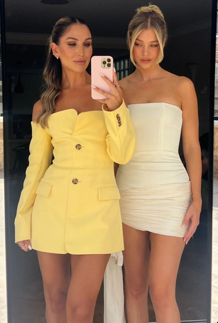 Sandrine Tailored Mini (Yellow) - First Date Rentals
