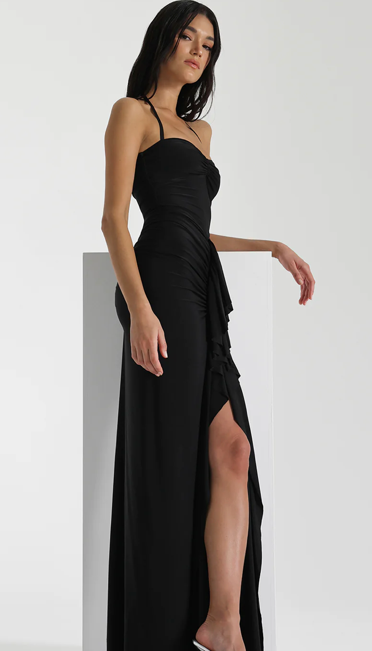 Shontae Gown (Black) - First Date Rentals