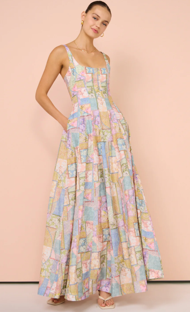 Claudette Dress (Brindle print)