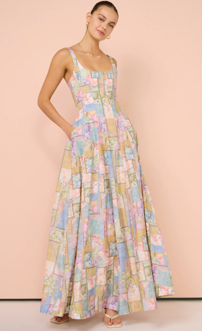 chinese dress ladies Claudette Dress (Brindle print)