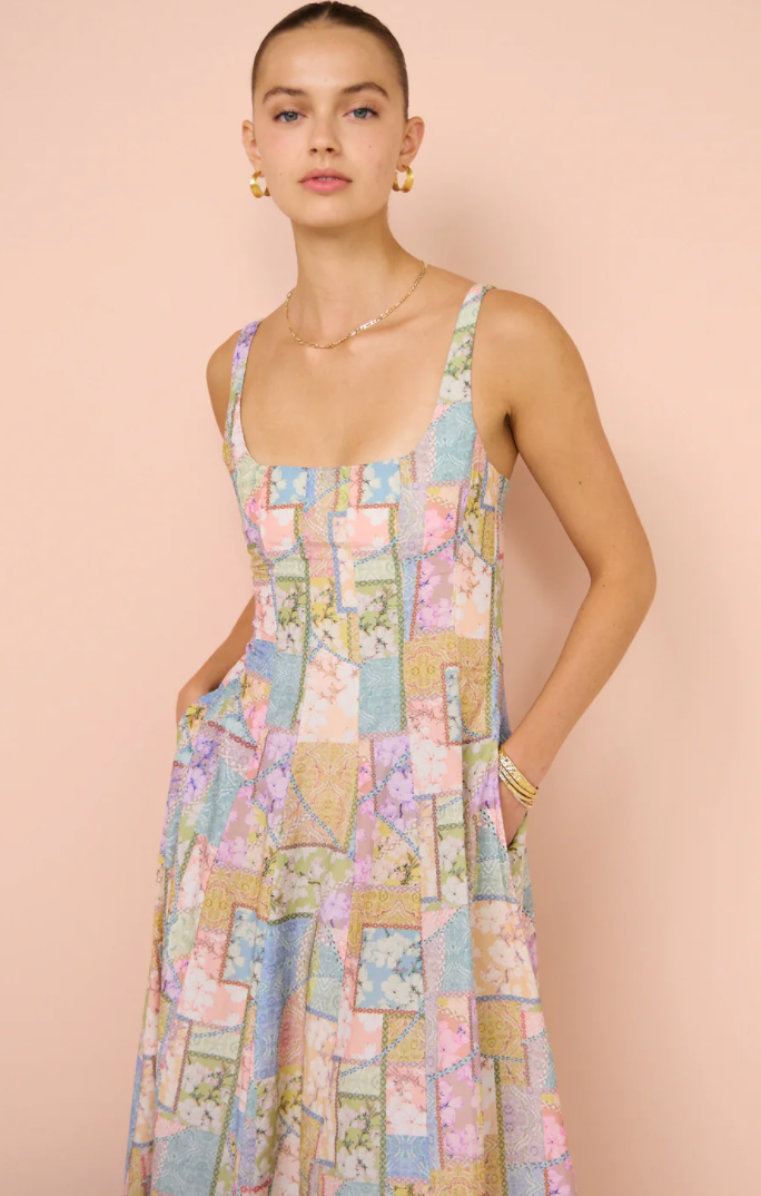 Claudette Dress (Brindle print) - First Date Rentals