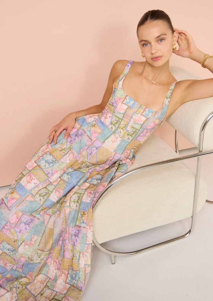 aqua blu claudette dress (Brindle print) collection-petite-edit The Most Flattering Little Size:M (Sizes 6-8) Structured bust and waistline