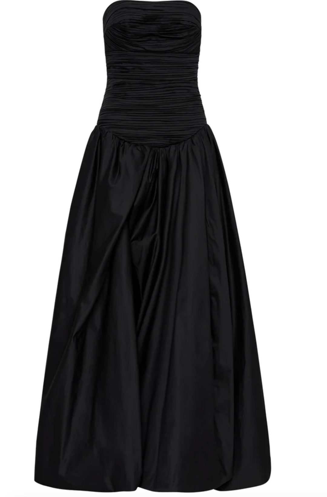 Violette Bubble Hem Maxi Dress (Black) - First Date Rentals