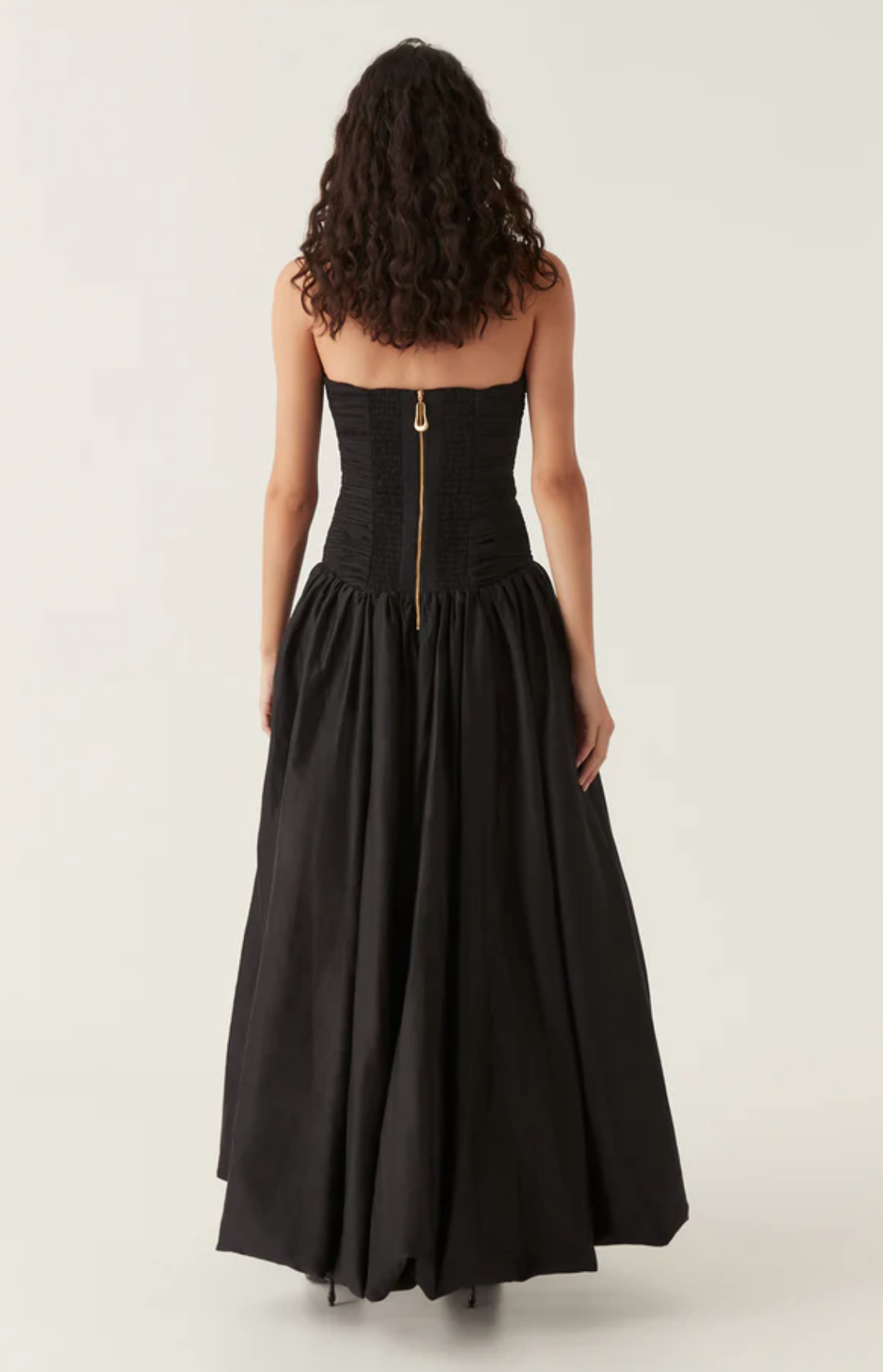 Violette Bubble Hem Maxi Dress (Black)