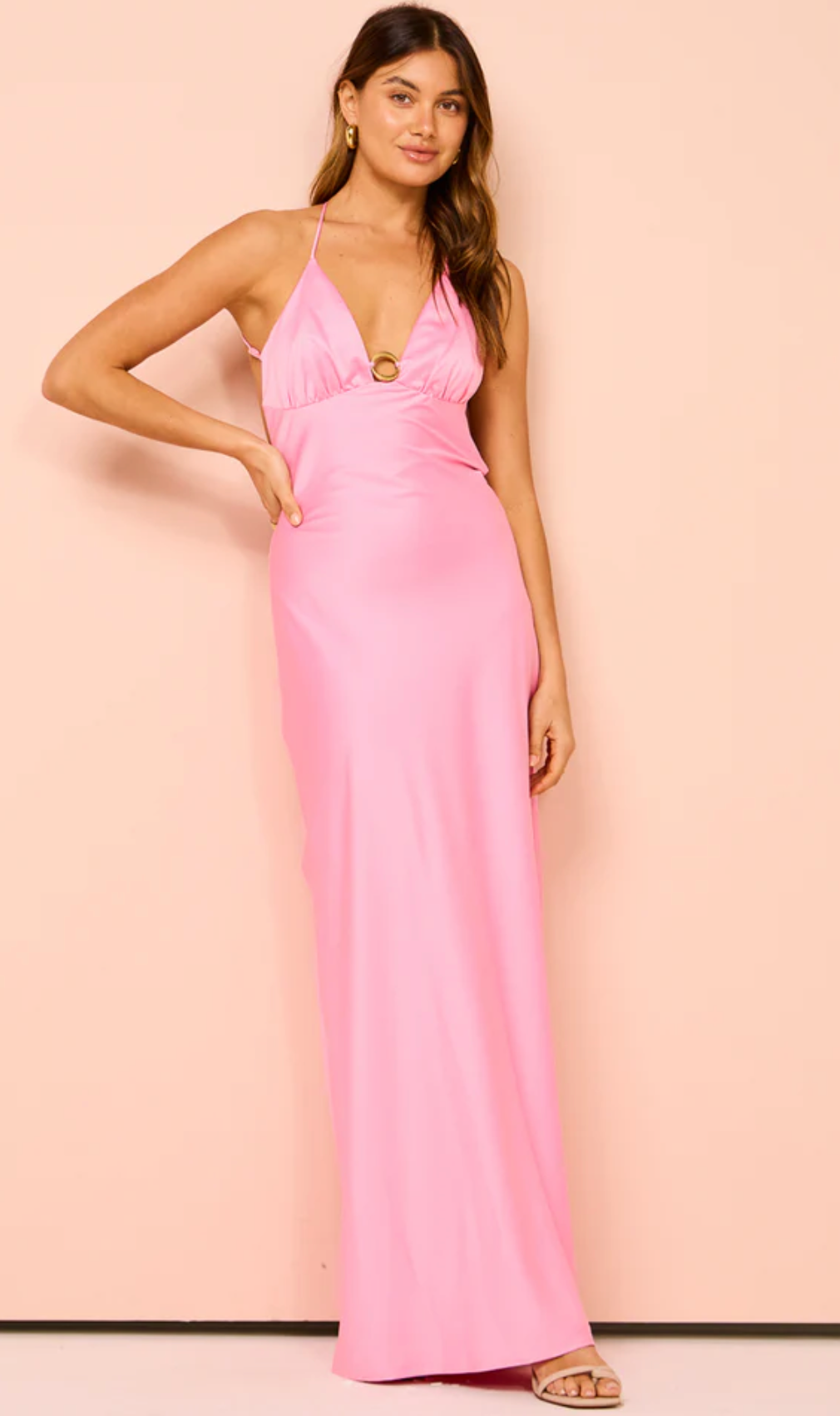 Liquid Asset Slip Dress (Pink)