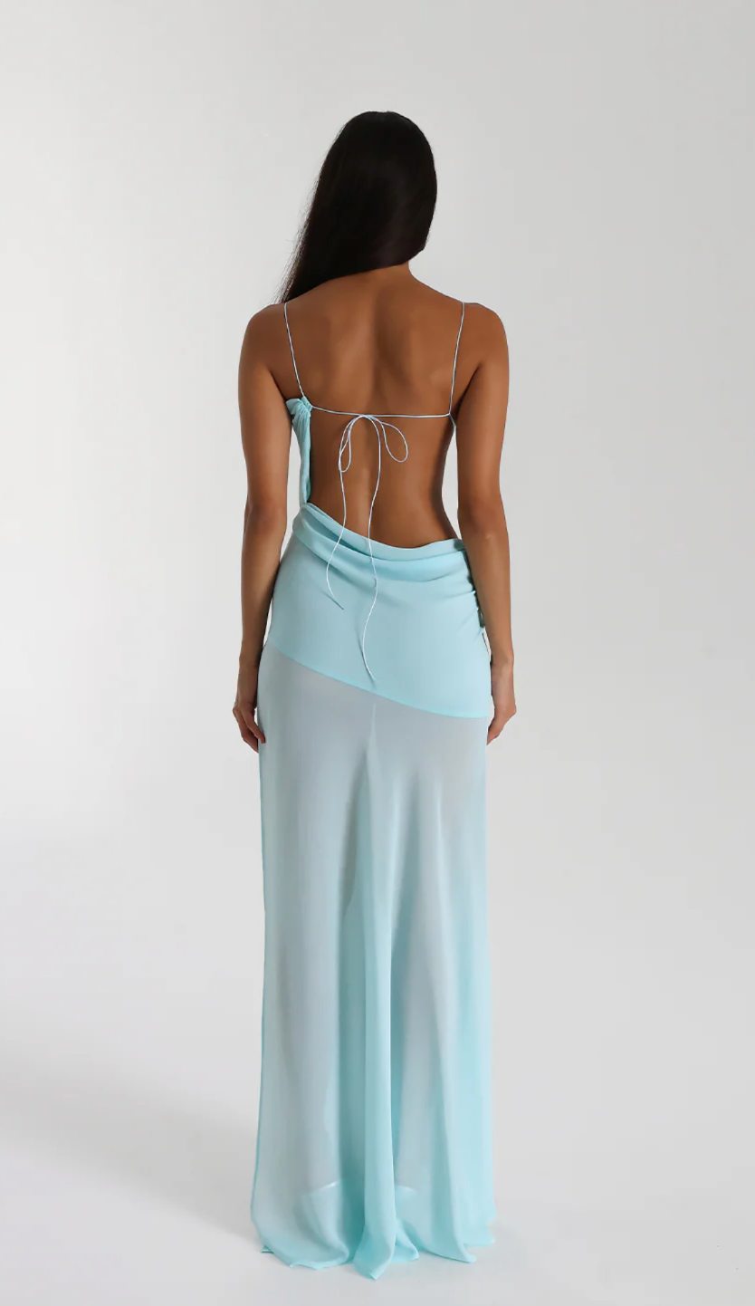 Dahlia Dress (Baby Blue) - First Date Rentals