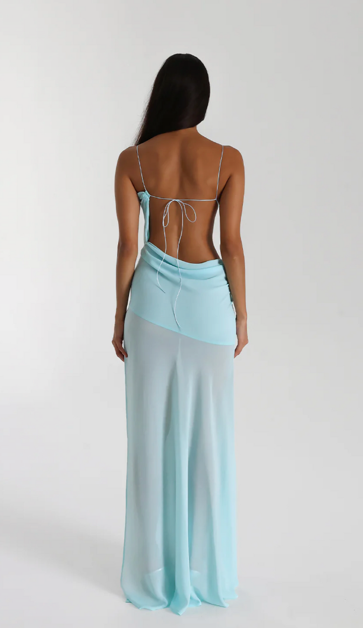 Dahlia Dress (Baby Blue) - First Date Rentals