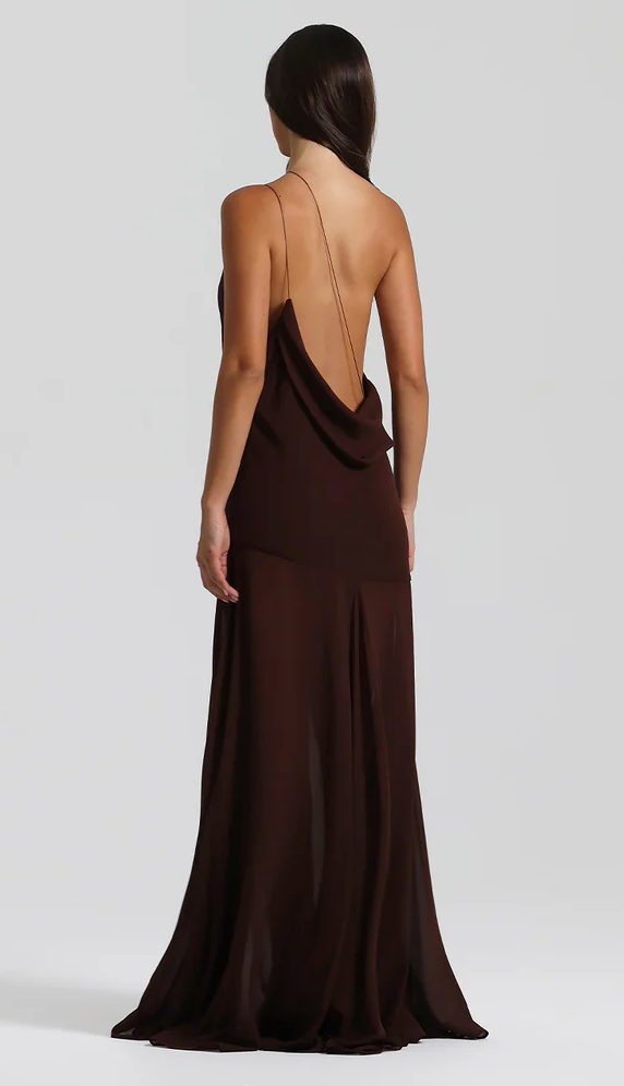 Dimity Gown (Brown) - First Date Rentals