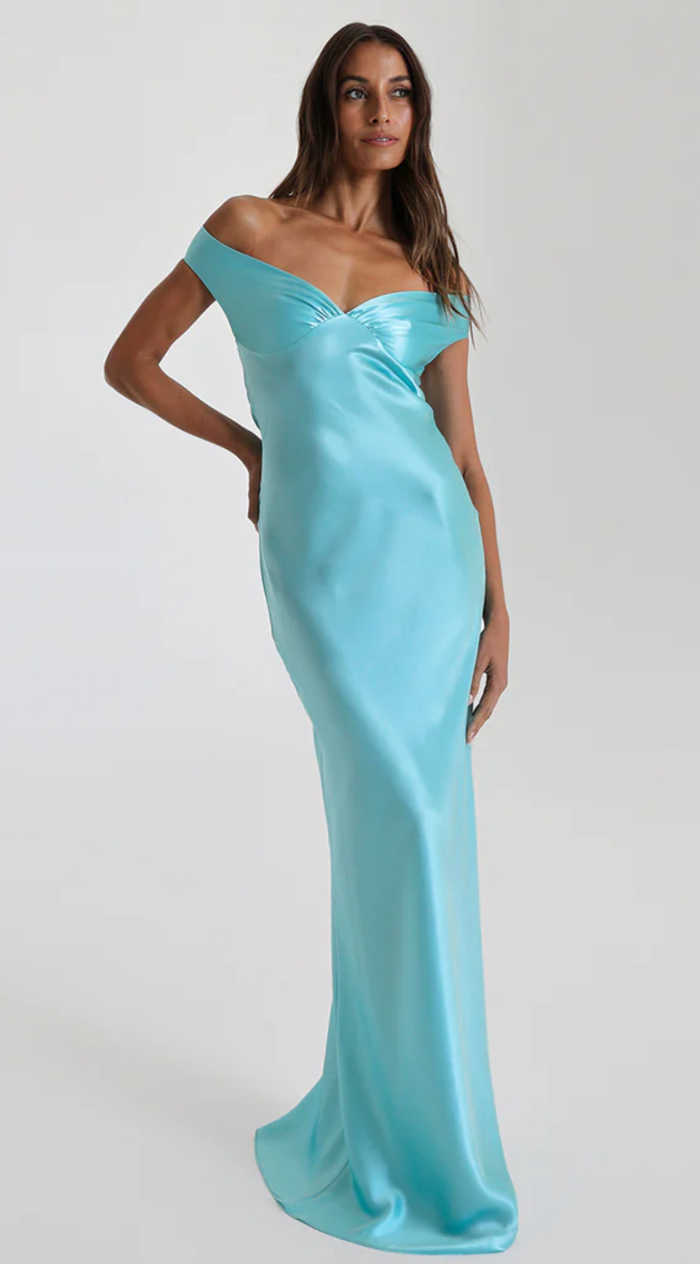 Bridget Gown (Turquoise) - First Date Rentals