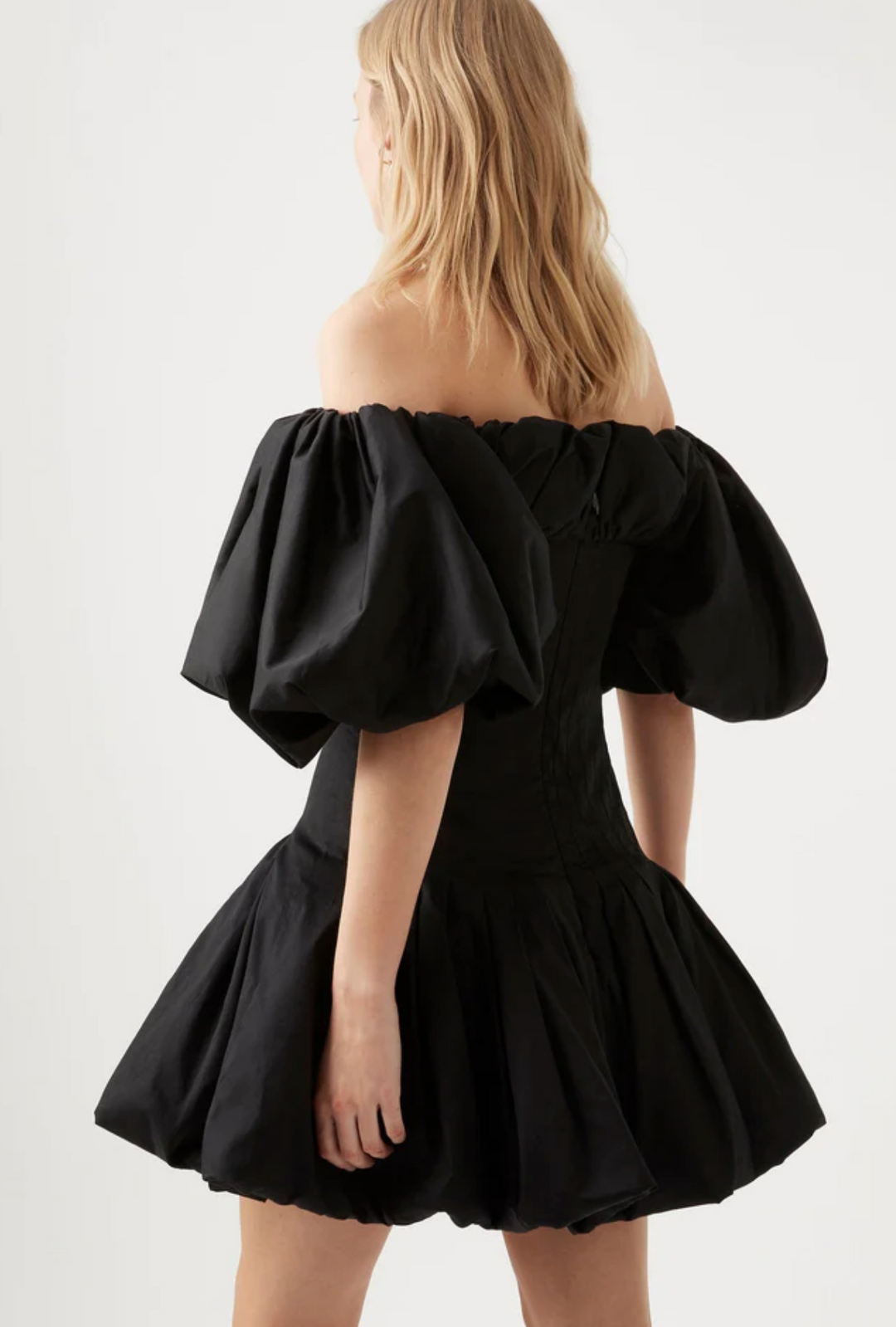 Arles Off Shoulder Mini Dress (Black) - First Date Rentals