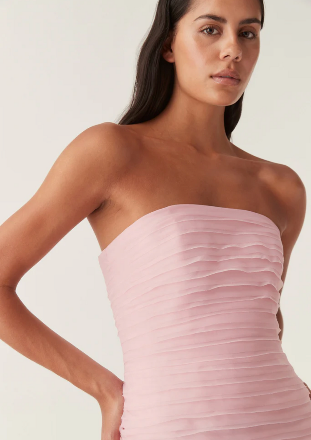 Soundscape Maxi Dress (Chalk Pink) - First Date Rentals