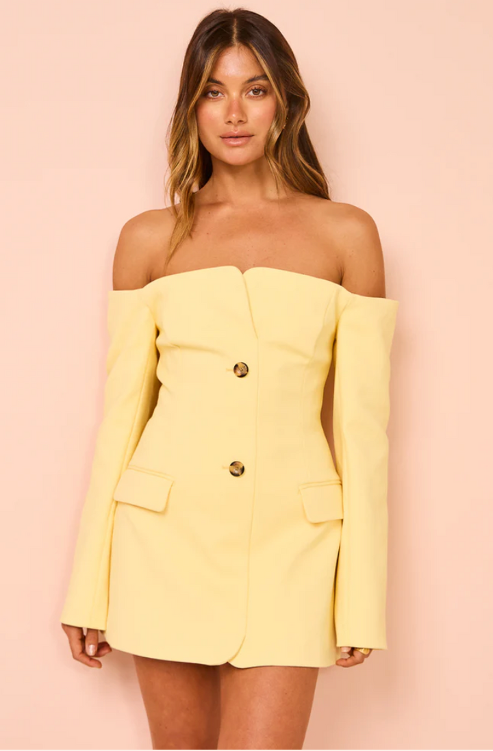 Sandrine Tailored Mini (Yellow) - First Date Rentals