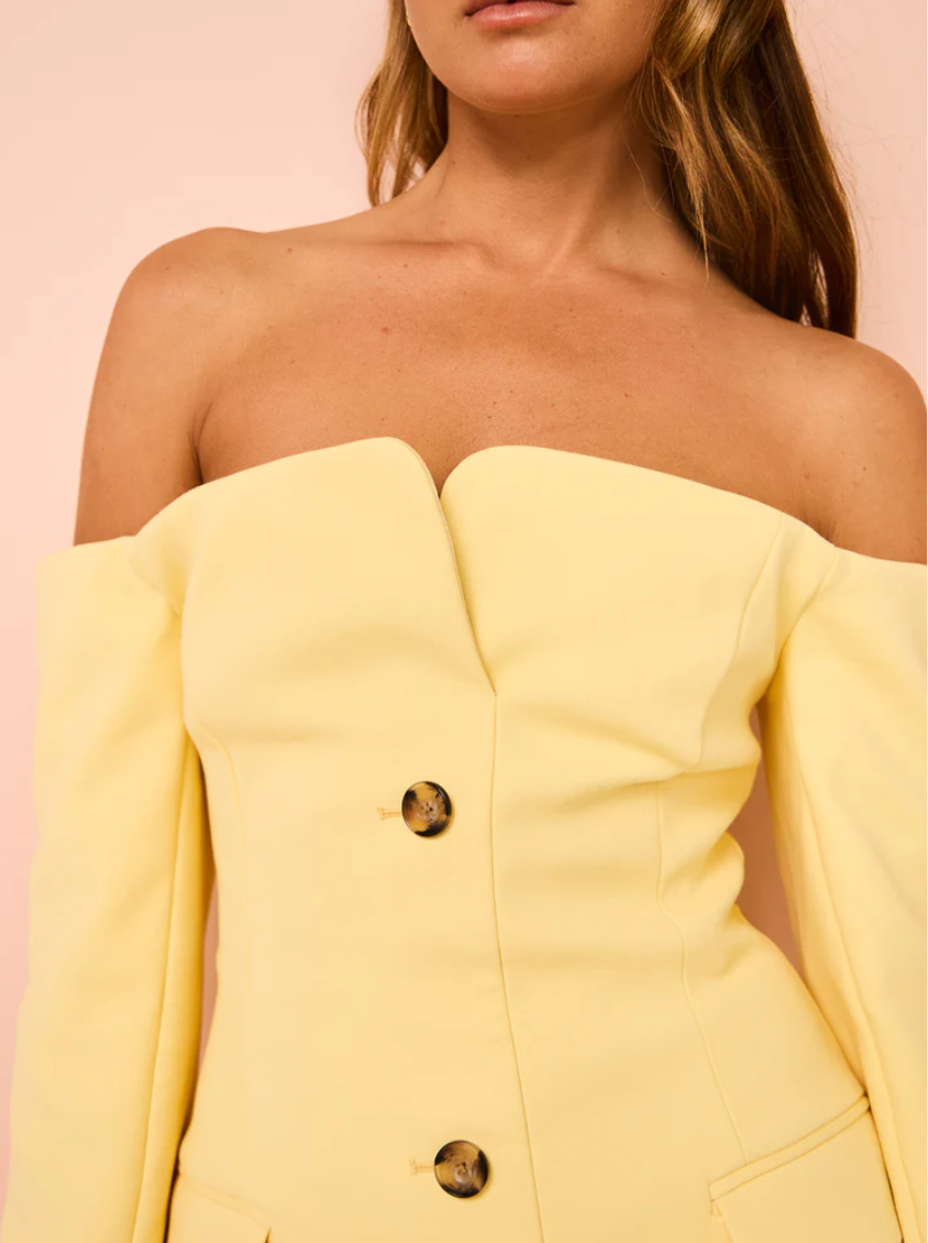 Sandrine Tailored Mini (Yellow) - First Date Rentals