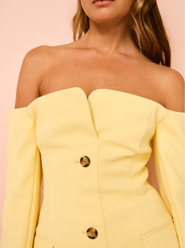 Sandrine Tailored Mini (Yellow) - First Date Rentals