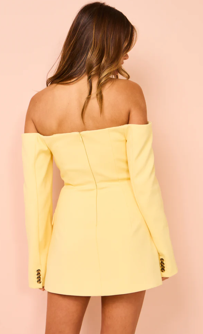 Sandrine Tailored Mini (Yellow) - First Date Rentals