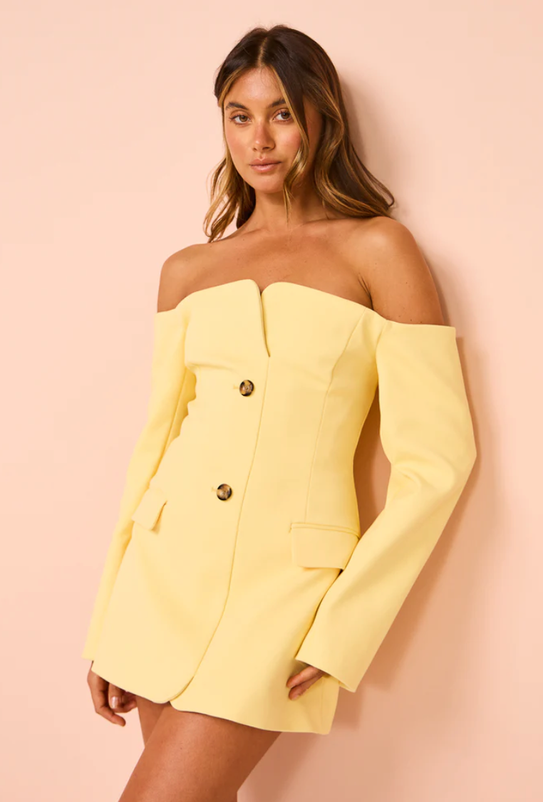 Sandrine Tailored Mini (Yellow) - First Date Rentals