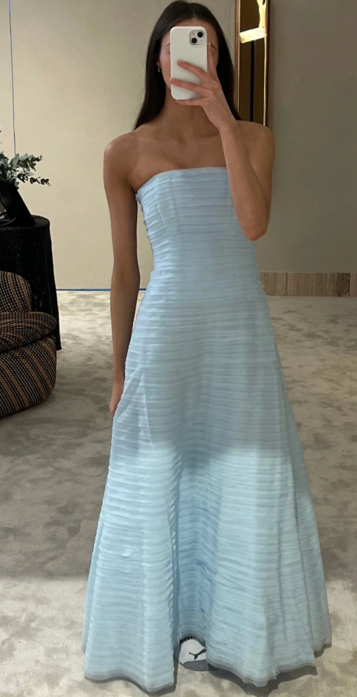 Soundscape Maxi Dress (Baby Blue)