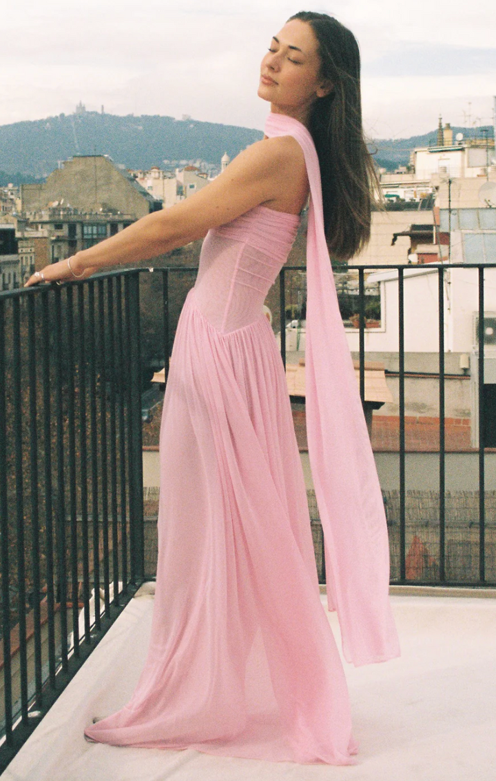 Ophelia Dress (Pink) - First Date Rentals