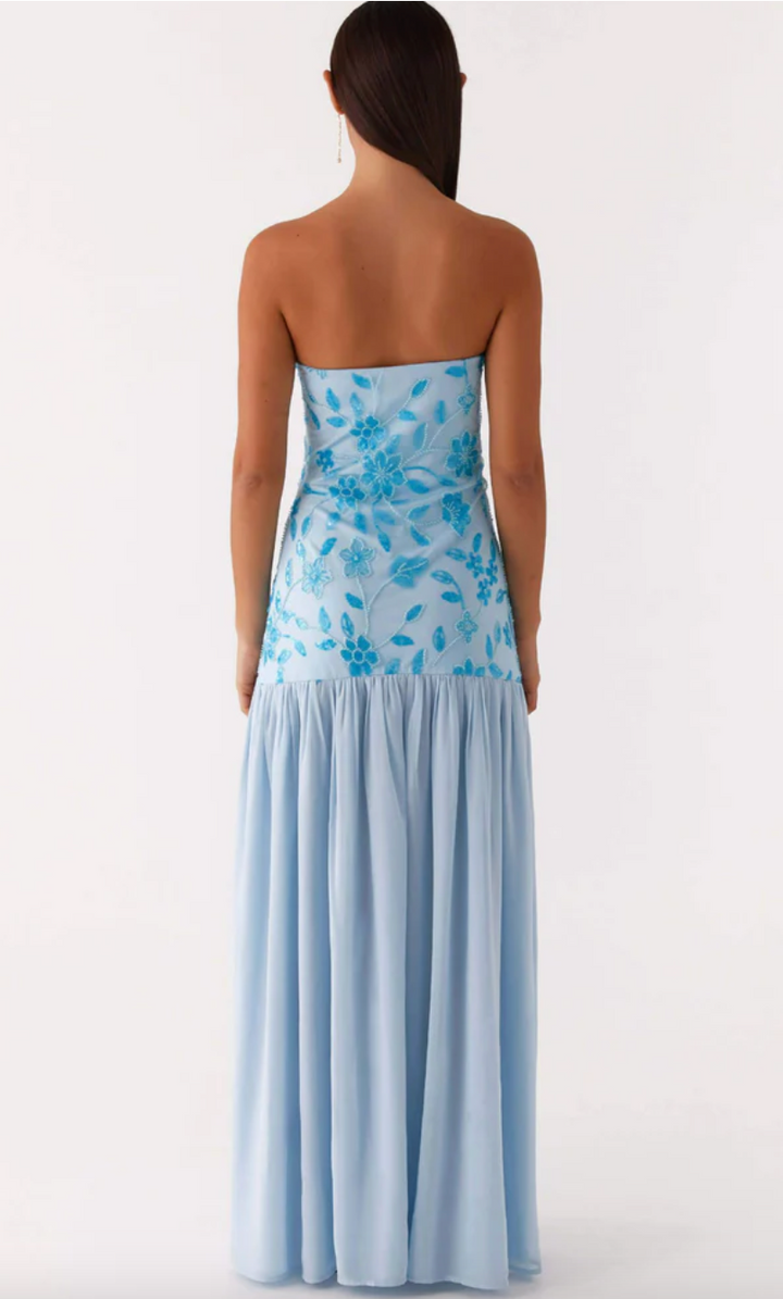 Eden Strapless Maxi (Blue Gem) - First Date Rentals