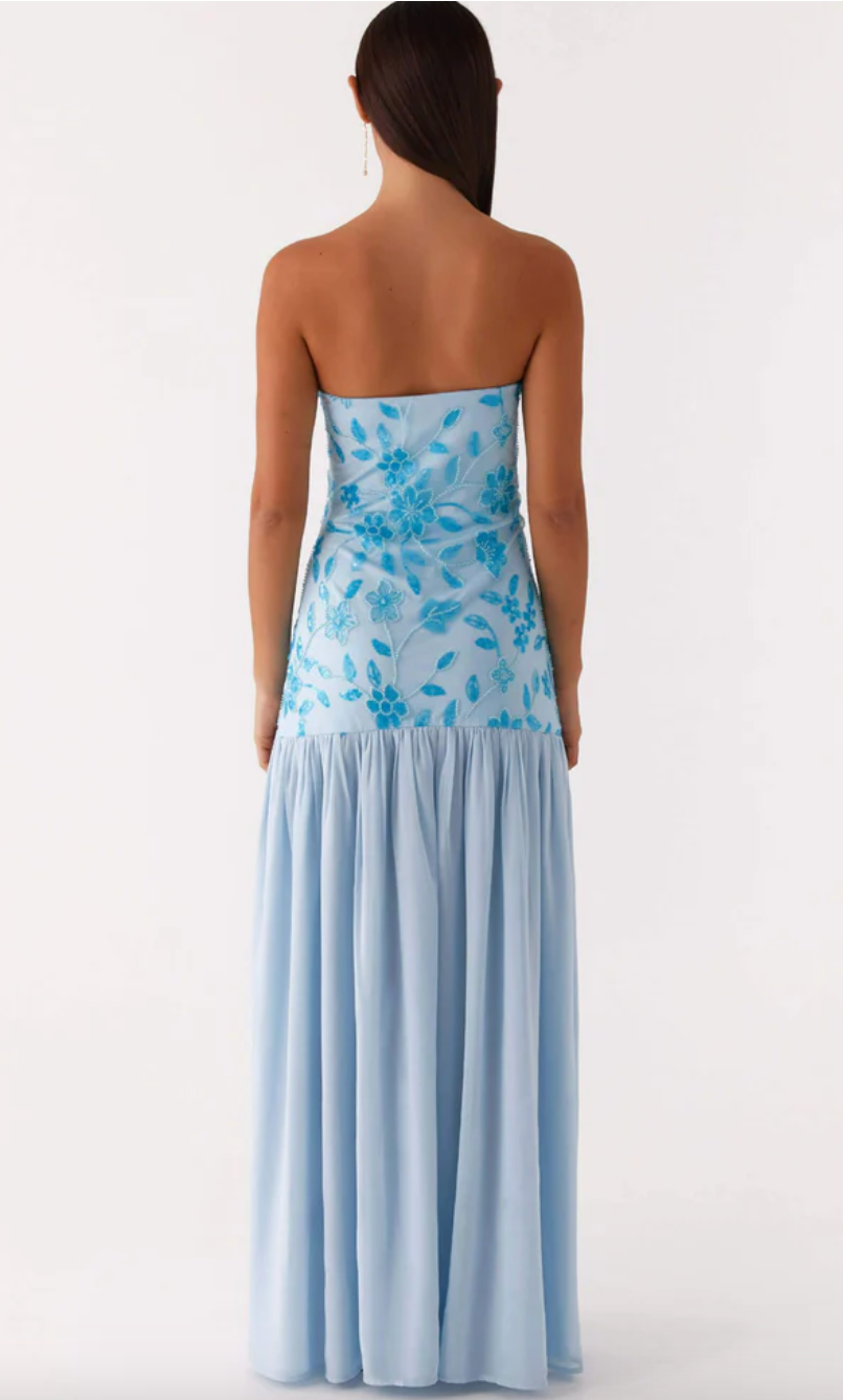 Eden Strapless Maxi (Blue Gem)