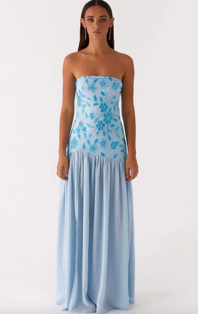 Eden Strapless Maxi (Blue Gem)