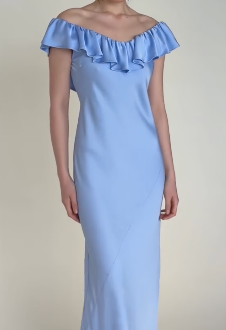 HAZEL RUFFLE DRESS (Serenity)