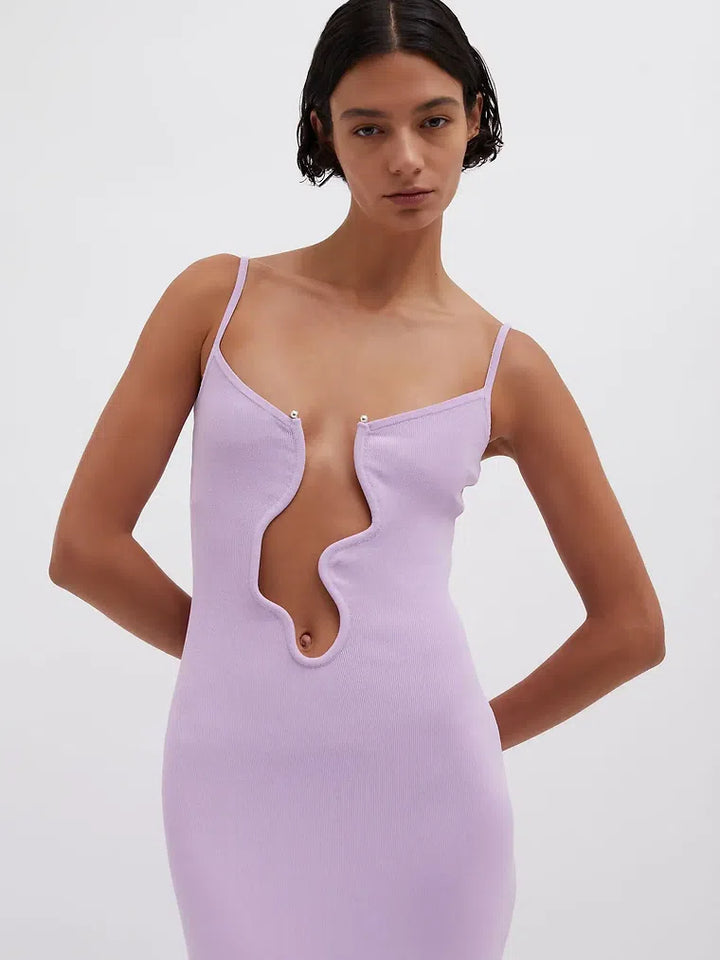 Salacia Wire Column Dress (Pink Tourmaline)