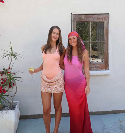 Ariel Mini Dress (Peach)